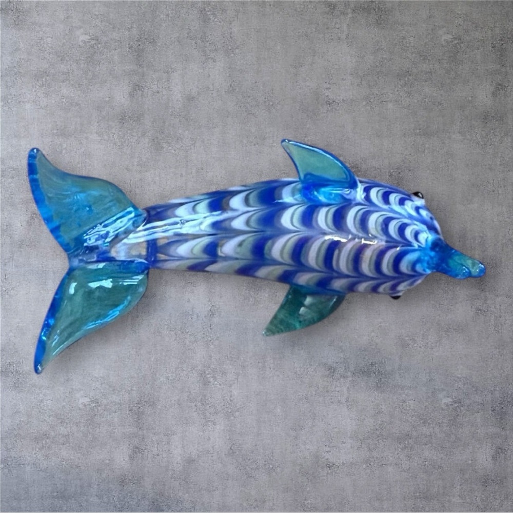 Fitz and Floyd Glass Menagerie Dolphin Figurine - Picture 7 of 11
